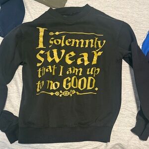Black and Gold Crewneck Sweater
